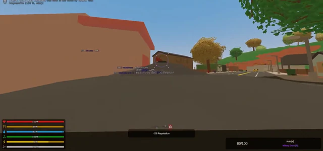 Unturned player ESP with boxes, nicknames, weapon tags, and distance readouts